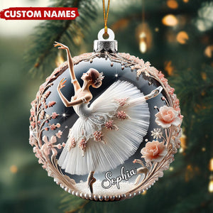 Personalized Ballerina Christmas Ornament - Gifts For Teacher Ballet & Ballet Lovers