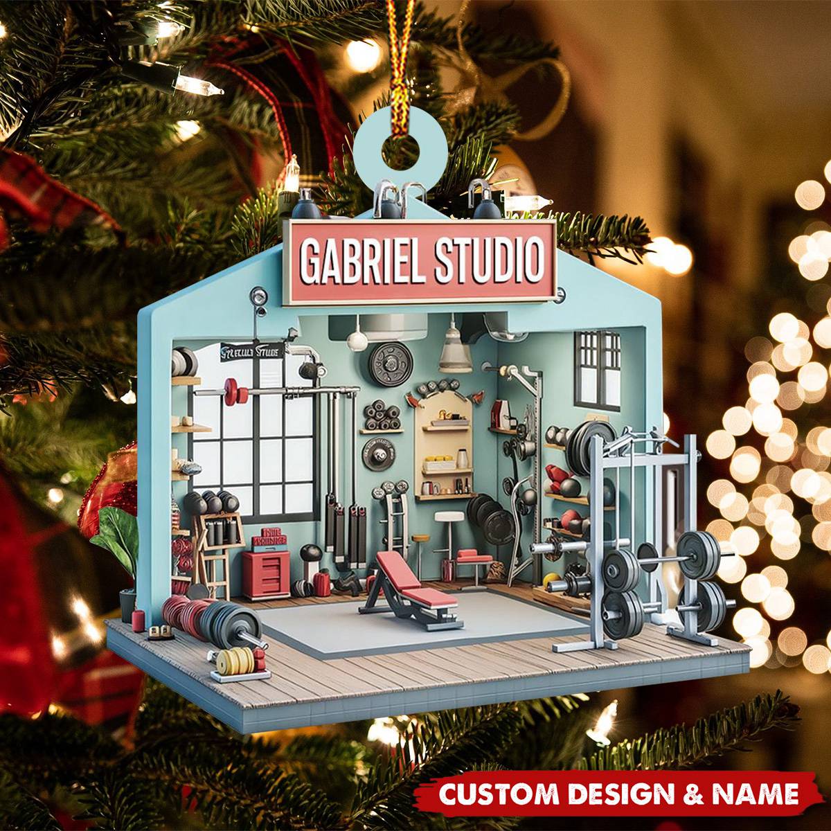 Personalized Gym Studio Christmas Ornament-Gifts For Gym Lovers-2024 New Release