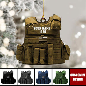 2024 New Release Personalized Bulletproof Police Vest Christmas Ornament Gift For Police