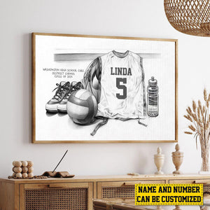 Personalized Class Volleyball Team Poster-Poster Gift For Volleyball Team Members