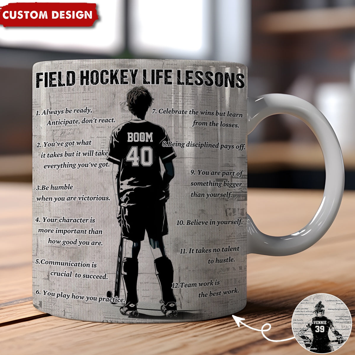 Personalized Field Hockey Life Lessons Mug - Great Gift For Field Hockey Lovers