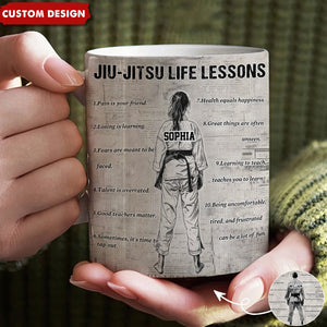 Personalized Jiu-Jitsu Life Lessons Mug-Gift For Jiu-Jitsu Lovers