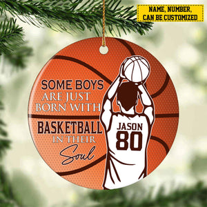 2024 New Release - Personalized Basketball Boy Christmas Ornament , Gift For Basketball Lovers