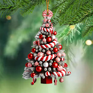 Christmas Hanging Christmas Tree Ornaments Balls Gift Box Candy Cane Star Design-2024 New Release