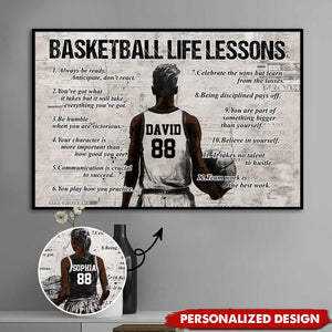 Personalized Basketball Life Lessons Poster-Gift For Basketball Lover