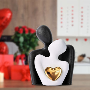 Mini Couple With Heart Statue, Anniversary Gift For Couple