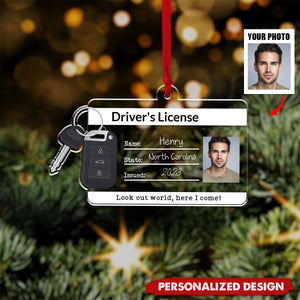 2024 New Release Personalized New Driver Ornament,Drivers License Ornament,Drivers Permit Christmas Ornament