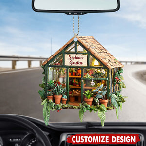 Personalized Greenhouse Garden Car Ornament-Gifts For Garden Lovers