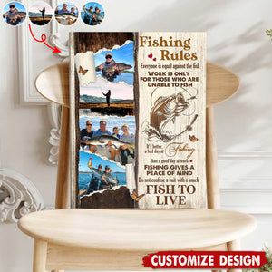 Personalized Fishing Photo Poster, Gift For Fishing Lovers