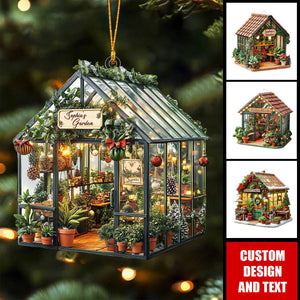 Personalized Greenhouse Christmas Ornament Gift For Plant Lover,Gardener-2024 New Release