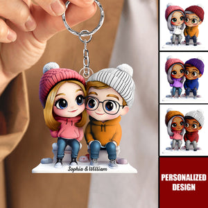 It's You and Me-Personalized Keychain-Gift For Couple