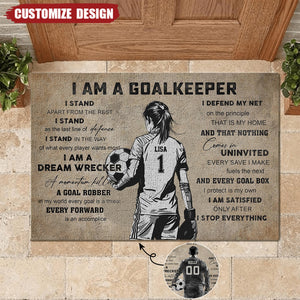 Personalized Goalkeeper Doormat - Gift For Soccer Lovers