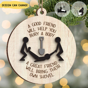 I Got You This Ornament Instead Of Wishing You A Merry Christmas - Personalized Custom Ornament - Wood Custom Shaped - Christmas Gift For Best Friends, BFF, Sisters