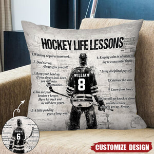 Personalized Volleyball Life Lessons Pillow-Gift For Volleyball Football Lovers