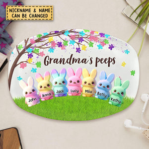 Grandmas New Ver - Personalized Custom Platter - Easter Gift For Grandma, Mom, Family Members