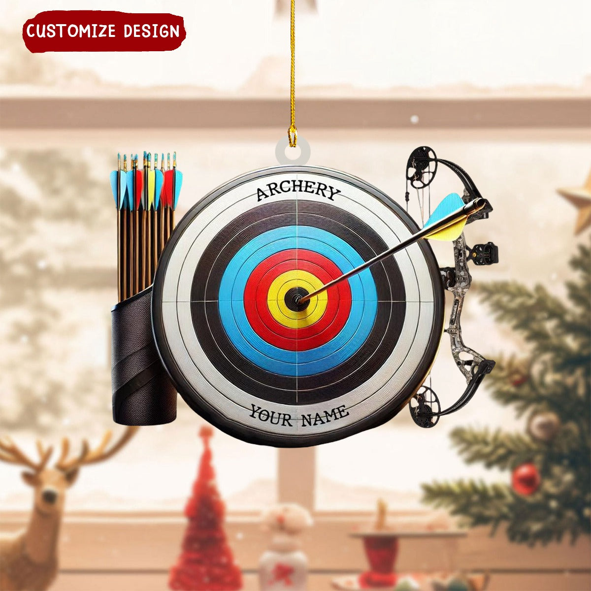 Personalized Archery Target Christmas Ornament Gift For Archery Lovers-2024 New Release