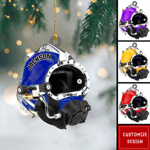 Personalized Scuba Diving Helmet Ornament-Gift for Scuba Diver-2024 New Release