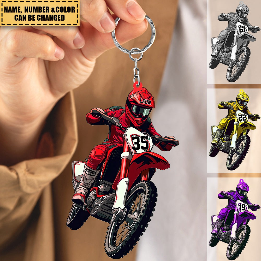 Personalized Motorcycle Acrylic Keychain - Gift For Motorcycle Lovers