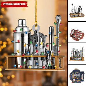 2024 New Release Personalized Cocktail Shaker Ornament-Gifts For Bartender Lover