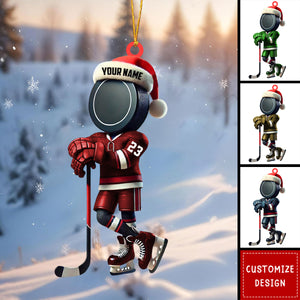 Personalized Hockey Player Christmas Ornament Gift For Hockey Lover-2024 New Release