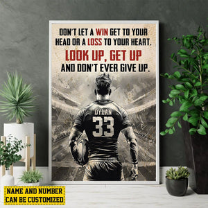 Personalized Motivational Rugby Boy Canvas Poster - Gift For Rugby Lovers