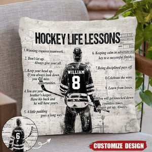 Personalized Volleyball Life Lessons Pillow-Gift For Volleyball Lovers