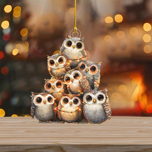 Owl Christmas Ornament-Gift for Animal Lover-2024 New Release