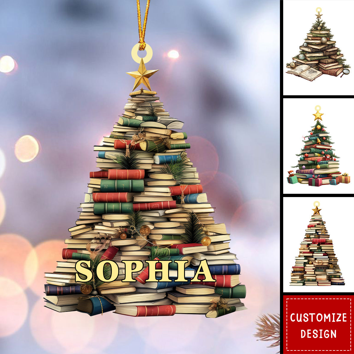 Personalized Book Acrylic Ornament - Gift For Reading Lovers - 2024 New Release