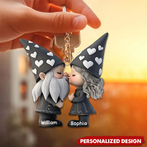 Dwarf Couple-Personalized Keychain, Anniversary Gift For Couple