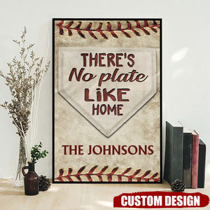 Personalized Baseball No Plate Like Home Poster