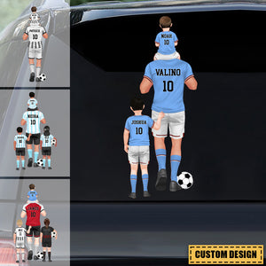 I Scored A Hat-Trick - Personalized Soccer Dad & Kids Decal, DIY Gift For Soccer Lovers