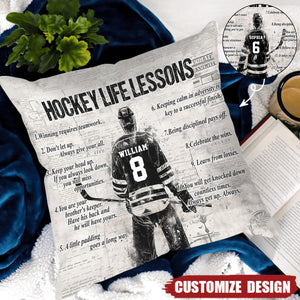 Personalized Volleyball Life Lessons Pillow-Gift For Volleyball Football Lovers