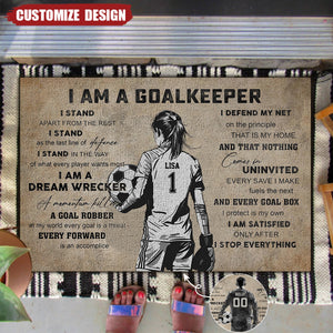 Personalized Goalkeeper Doormat - Gift For Soccer Lovers