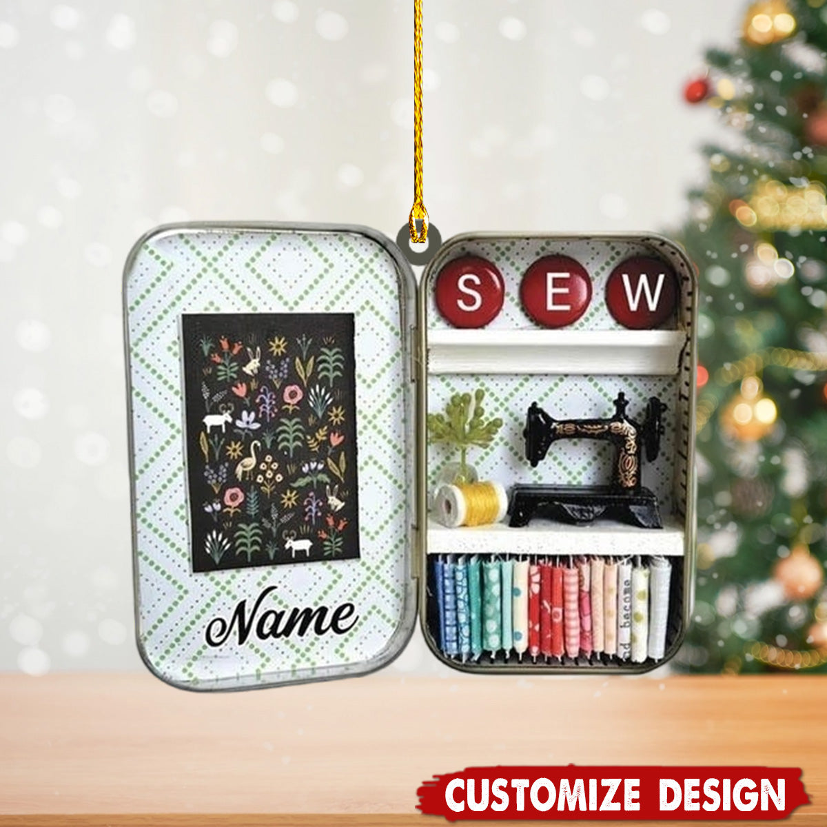 Personalized Sewing Box Ornament-Gift For Sewing Lovers-2024 New Release