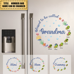 Blessed To Be Called Grandma - Family Personalized Decal/Sticker - Summer Vacation, Birthday Gift For Mom, Grandma