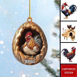 Personalized Chicken Rooster Ornament Gift For Chicken Lover-2024 New Release