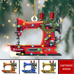 Personalized Sewing Machine Christmas Ornaments - Gift For Sewing Lovers - 2024 New Release