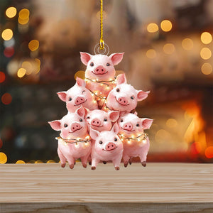 Pig Christmas Ornament-Gift for Animal Lover-2024 New Release