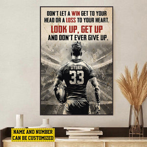 Personalized Motivational Rugby Boy Canvas Poster - Gift For Rugby Lovers