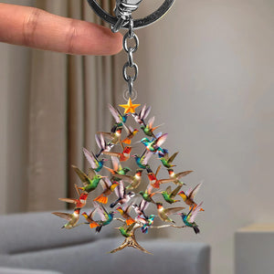 Hummingbird Tree Keychain-Gift For Bird Lover