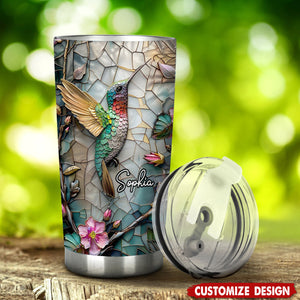 Artistic Hummingbird - Personalized Gardening Tumbler