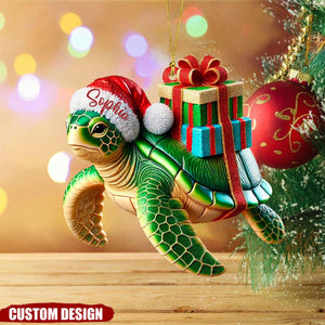 Personalized Turtle Christmas Tree Ornament Gift For Turtle Lover-2024 New Release