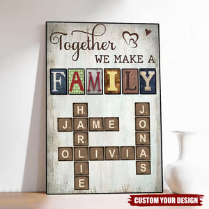 Personalized Family Crossword Art Poster