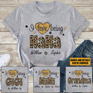 Personalized I Love Being Mom Grandma Shirt - Gift For Mom,Grandma