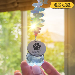 Loss of Pet Rainbow Bridge Personalized Sun Catcher - Memorial Gift for Dog/Cat Remembrance