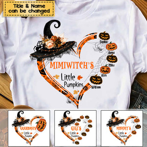 Nanawitch's Little Pumpkins - Personalized Shirt - Halloween Gift For Grandmother