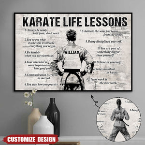 Personalized Karate Life Lessons Poster-Gift For Karate Lovers