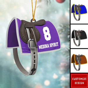 Personalized Horse Racing Saddle Christmas Ornaments - Horse Racing Gifts  - 2024 New Release