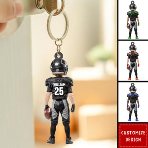 Personalized Kid American Football Keychain -Gifts For American Football Lovers