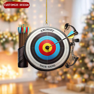 Personalized Archery Target Christmas Ornament Gift For Archery Lovers-2024 New Release